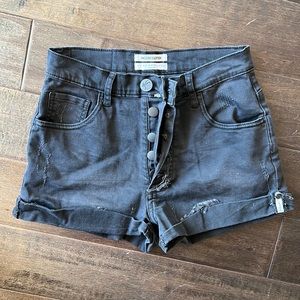 One teaspoon Harlets black denim shorts